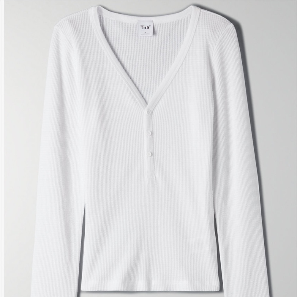 Aritzia TNA Thermal V-neck henley
